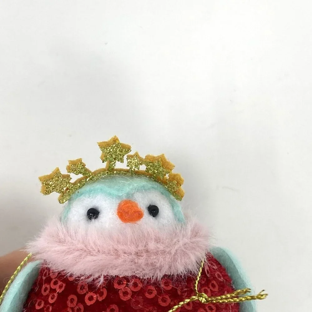 Christmas Fabric Festive Party Featherly Friends™ Tiara Ornament Wondershop™